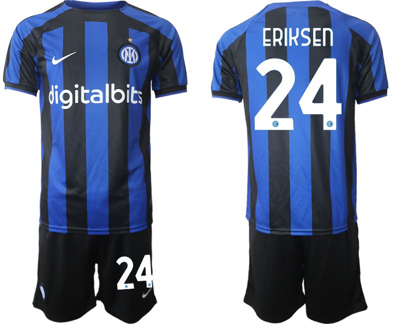 Men 2022-2023 Club Inter Milan home blue #24 Soccer Jersey->inter milan jersey->Soccer Club Jersey